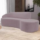 Sofá Living 4 Lugares 280cm Braço Esquerdo Mozart D06 Veludo