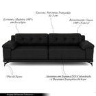 Sofá Living 4 Lugares 295cm Agostino Pés Design Em Ferro Cour