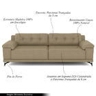 Sofá Living 4 Lugares 295cm Agostino Pés Design Em Ferro Cour