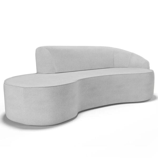 Sofá Living 4 Lugares 300cm Braço Direito Mozart D06 Linho Ci