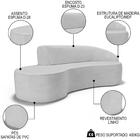 Sofá Living 4 Lugares 300cm Braço Direito Mozart D06 Linho Ci