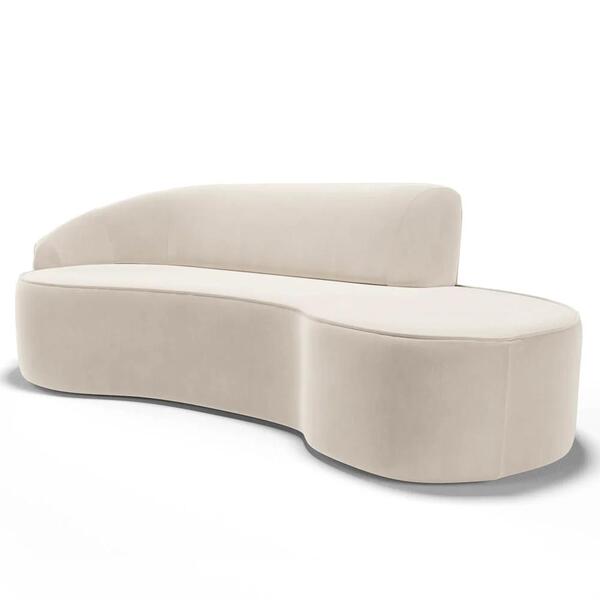 Sofá Living 4 Lugares 300cm Braço Esquerdo Mozart D06 Veludo