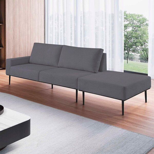 Sofá Living 4 Lugares Arezzo Invertido 304cm Grafite