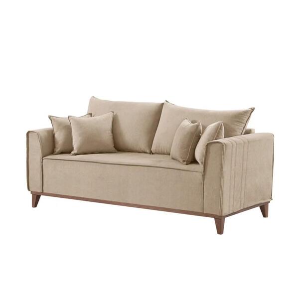 Sofá Living 4 Lugares M46 Linho Bege 2,20 M