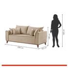 Sofá Living 4 Lugares M46 Linho Bege 2,20 M