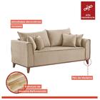 Sofá Living 4 Lugares M46 Linho Bege 2,20 M