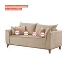 Sofá Living 4 Lugares M46 Linho Bege 2,20 M