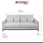 Sofá Living 5 Lugares Porto Belo 280cm Debrum Braço Curvo Red