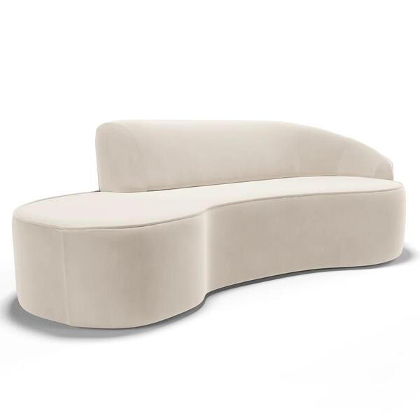 Sofá Living  3 Lugares 210cm Braço Direito Mozart D06 Veludo