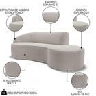 Sofá Living  3 Lugares 210cm Braço Esquerdo Mozart D06 Boucle