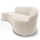 Sofá Living  3 Lugares 230cm Braço Direito Mozart D06 Veludo