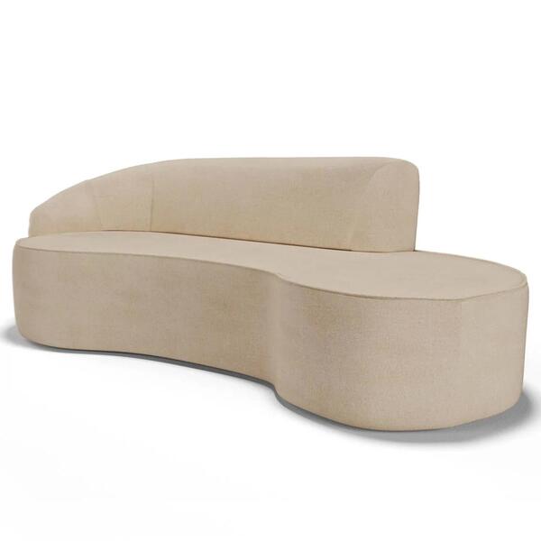 Sofá Living  3 Lugares 230cm Braço Esquerdo Mozart D06 Linho