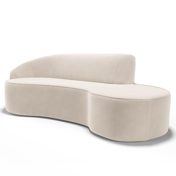 Sofá Living 3 Lugares 230cm Braço Esquerdo Mozart D06 Veludo