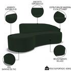 Sofá Living  4 Lugares 280cm Braço Direito Mozart D06 Veludo