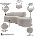 Sofá Living  4 Lugares 280cm Braço Esquerdo Mozart D06 Boucle