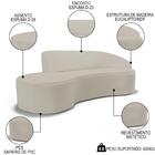 Sofá Living  4 Lugares 300cm Braço Direito Mozart D06 Sintéti