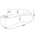 Sofá Living  4 Lugares 300cm Braço Direito Mozart D06 Veludo