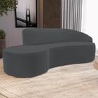 Sofá Living  4 Lugares 300cm Braço Direito Mozart D06 Veludo