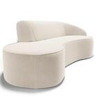 Sofá Living  4 Lugares 300cm Braço Direito Mozart D06 Veludo