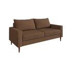 Sofá Living Ascona 3 Lugares Estrutura E Pés Em Eucalipto Tec