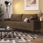 Sofá Living Ascona 3 Lugares Estrutura E Pés Em Eucalipto Tec