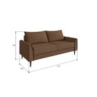 Sofá Living Bienna 2 Lugares Estrutura E Pés Em Eucalipto Tec