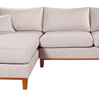Sofa Living California 4 Lugares Com Chaise Revestido Linho B