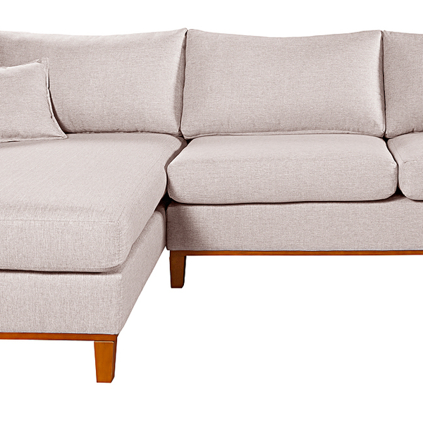 Sofa Living California 4 Lugares Com Chaise Revestido Linho B