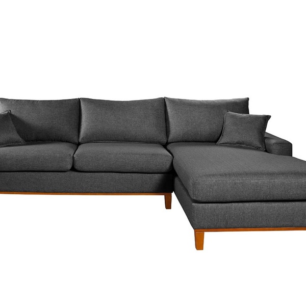 Sofa Living California 4 Lugares Com Chaise Revestido Linho B