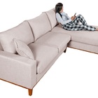 Sofa Living California 4 Lugares Com Chaise Revestido Linho B