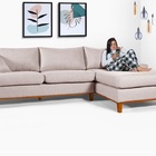 Sofa Living California 4 Lugares Com Chaise Revestido Linho B