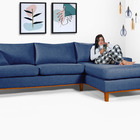 Sofa Living California 4 Lugares Com Chaise Revestido Linho B