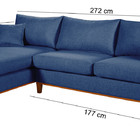 Sofa Living California 4 Lugares Com Chaise Revestido Linho B
