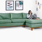 Sofa Living California 4 Lugares Com Chaise Revestido Linho B