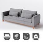 Sofá Living Cama Inbox Andorra 2,50m Com Molas Bonnel Suede V