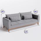 Sofá Living Cama Inbox Andorra 2,50m Com Molas Bonnel Suede V