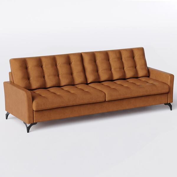 Sofá Living Cama Inbox Dublin 2,60m Com Molas Courino Veludo