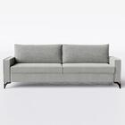 Sofá Living Cama Inbox Kiev 2,40m Linho Cinza Claro