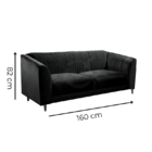 Sofá Living Camel 3 Lugares Via Encanto Veludo Verde Musgo