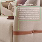 Sofá Living Canela 4 Lugares 225 Cm Linho Bege