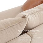 Sofá Living Canela 4 Lugares 225 Cm Linho Bege