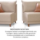 Sofá Living Canela 4 Lugares 245 Cm Linho Bege