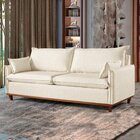 Sofá Living Com Almofas 3 Lugares 220cm Escócia Em Linho