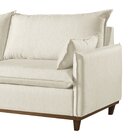 Sofá Living Com Almofas 3 Lugares 220cm Escócia Em Linho