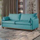 Sofá Living Com Almofas 3 Lugares 220cm Escócia Em Linho