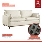Sofá Living Com Almofas 3 Lugares 240cm Escócia Em Linho