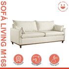 Sofá Living Com Almofas 3 Lugares 240cm Escócia Em Linho