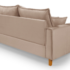 Sofa Living Com Bau Multiuso 3 Lugares Suede Pes Em Madeira