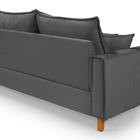 Sofa Living Com Bau Multiuso 3 Lugares Suede Pes Em Madeira