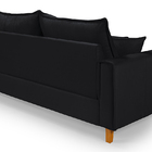 Sofa Living Com Bau Multiuso 3 Lugares Suede Pes Em Madeira